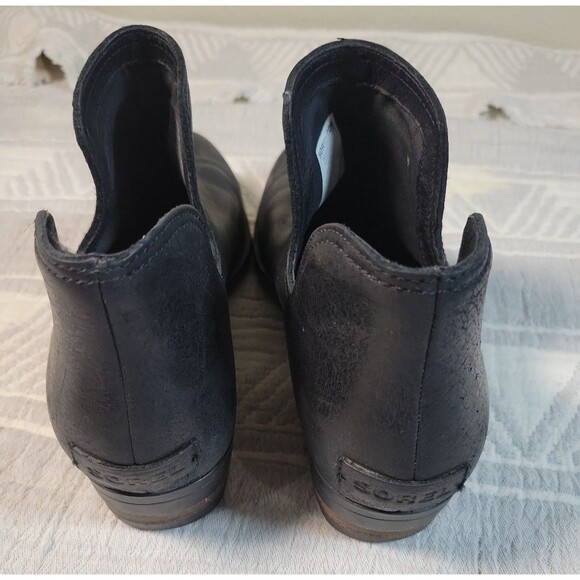 Sorel Women’s Lea Wedge Bootie Black Waterproof Leather Ankle Boots Size 10 US - Picture 10 of 10